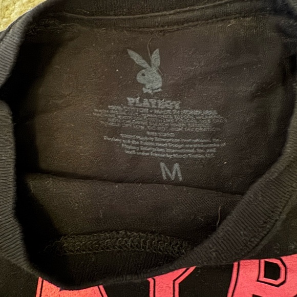 Playboy Black T-Shirt With Hot Pink size medium - Picture 4 of 4
